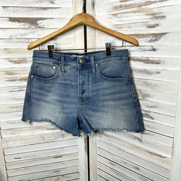 MADEWELL Women's Relaxed Denim Jean Shorts Rosemount Wash Destroyed Hem Size 26 - Picture 5 of 12
